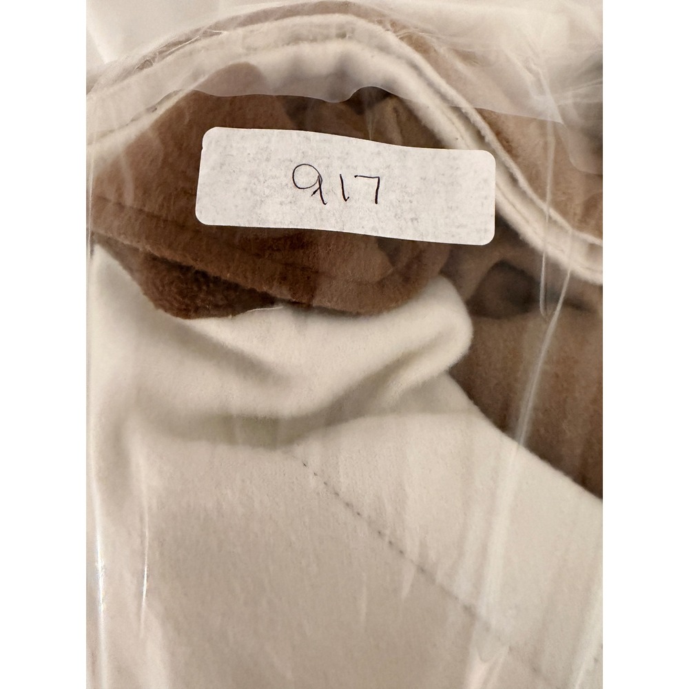 Hollister Colorblock Fleece Shirt Jacket Shacket Brown Cream Tan Small Oversized - Picture 15 of 15